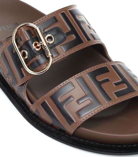 fendi ff leather sandals|Fendi clearance outlet.